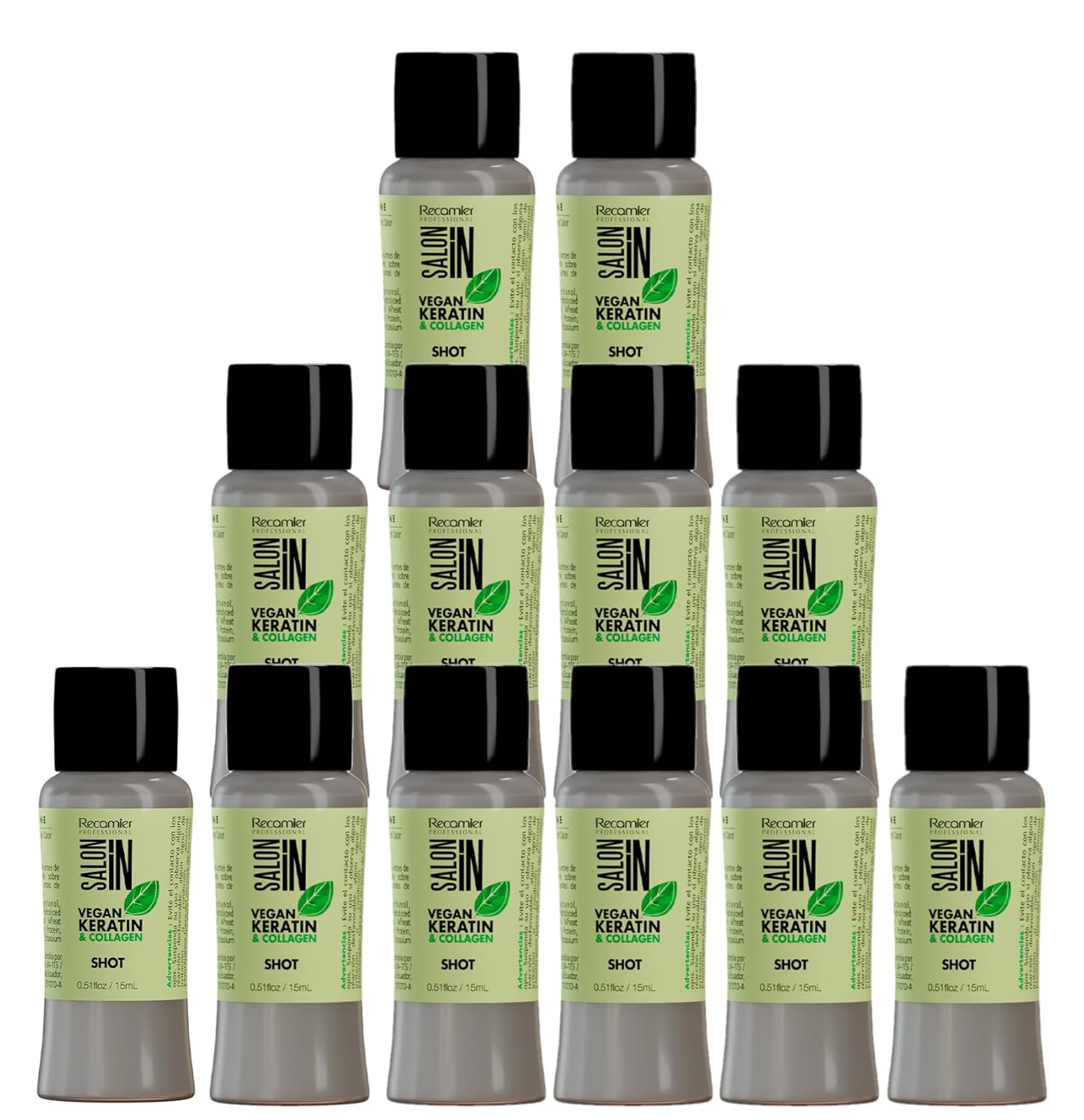 VEGAN KERATIN AND COLLAGEN NANO SHOT X 12