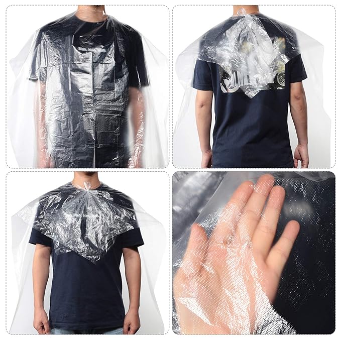DISPOSABLE CLEAR CAPES X 50